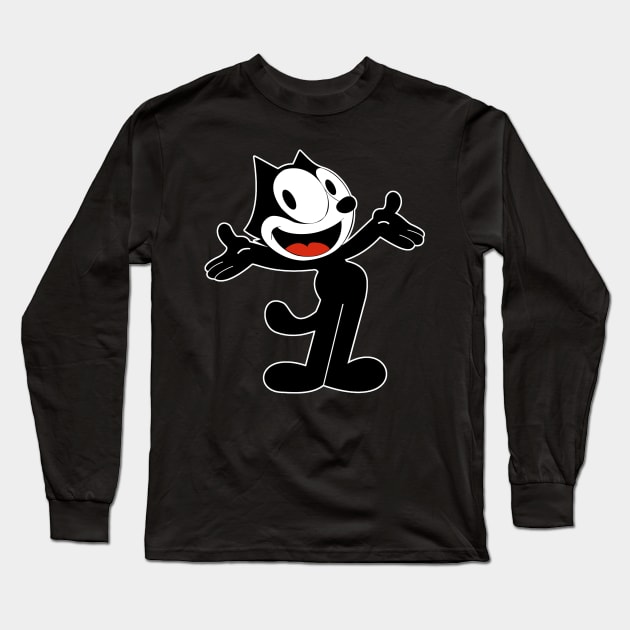 Felix the Cat - Retro Cartoon Long Sleeve T-Shirt by LuisP96